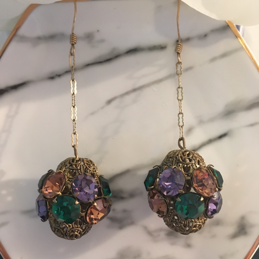 🌷SALE🌷 1960s Drop Rhinstone Earrings
